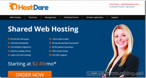 HostDare：$17.5/年OpenVZ-1GB/50G/2T洛杉矶